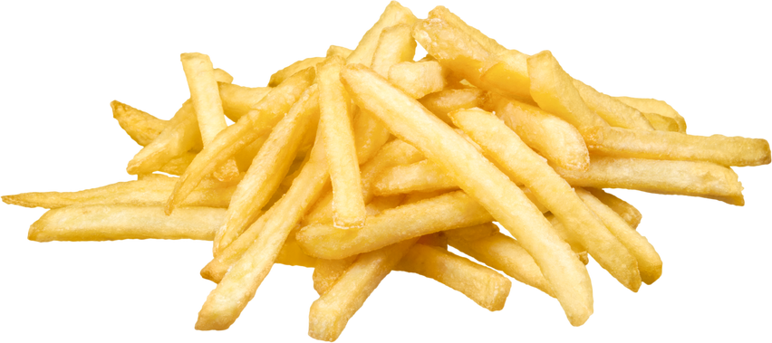 French Fries Isolated on White Background